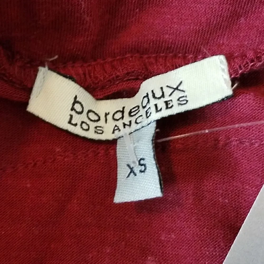 Bordeaux Anthropologie Wine Ruffle Skirt